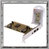 SCHEDA PCI FIREWIRE KEYTECK 2 PORTE IEEE-1394 6P E 1 PORTA A 4P (CON CAVO) MOD. PCI-FWP3 